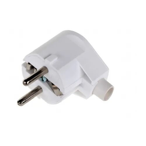 Elgotech vtikač, 16 a, 250 v, plastični, za kabel, kotni, bel Cene