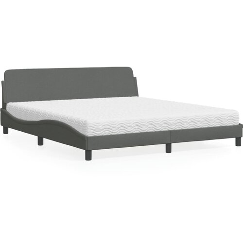 vidaXL Postelja z vzmetnico temno siva 180x200 cm blago Cene