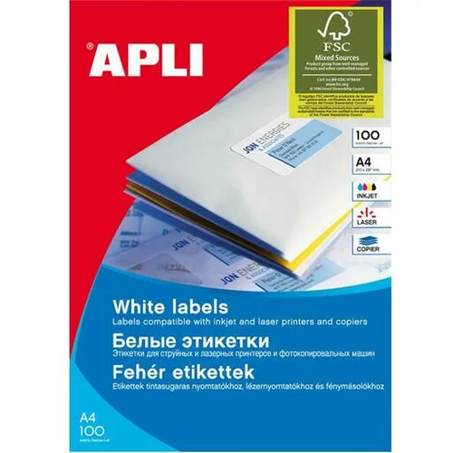 Apli bele nalepke AP001292 105 x 70 mm, 8/stran 100 listov