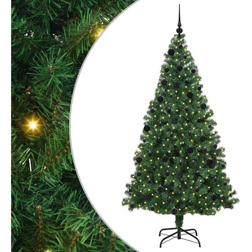 VidaXL Umjetno božićno drvce Zelena 210 cm PVC i Čelik i Plastika Slike