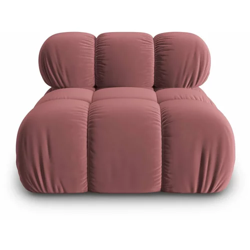 Micadoni Home Rožnata žametna modularna sedežna garnitura (sredinski modul) Bellis –
