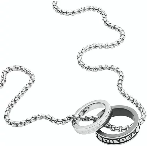 Diesel Ogrlica za muškarce, boja: srebrna