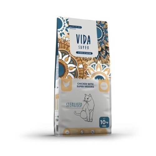 Craftia vida super sterilised chicken with super veggies adult cat - 10 kg Slike