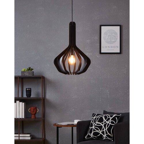 Eglo visilica VELASCO E27 38 cm drvo crna 900154 Cene