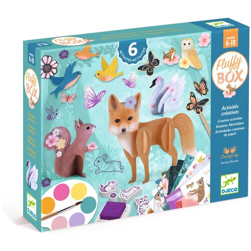 Djeco Velik kreativni komplet – Fluffy box – čarobni svet gozdnih živalic Cene