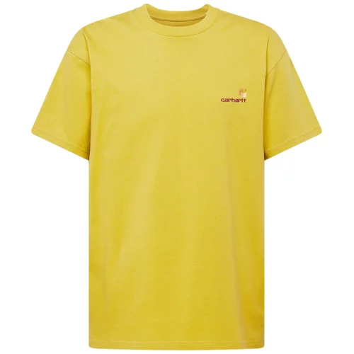 Carhartt WIP Majica 'American Script' žuta / karmin crvena