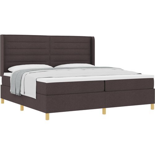 vidaXL Box spring krevet Tamno smeđa 200 x 200 cm tkanina Cene