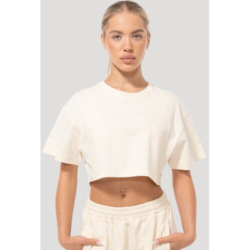 GymBeam Women&lsquo;s Mochi Cropped T-Shirt Cream L Cene