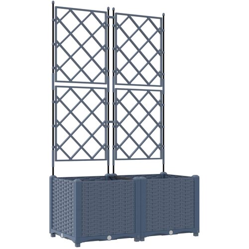  Vrtna saksija 2 kom. Siva 80 x 40 x 143 cm PP Slike
