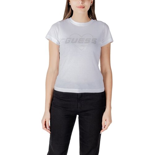 Guess Majice s kratkimi rokavi NARCISO CN V5GI10 K9RM1 Bela Cene