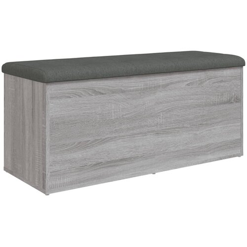  Klupa za cipele siva boja hrasta 102x42x45 cm konstruirano drvo Slike