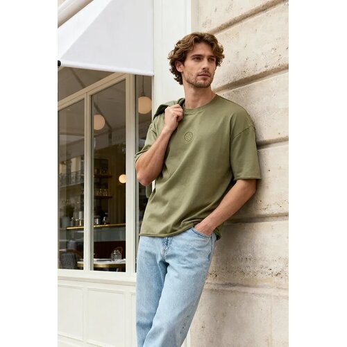 Trendyol Mu&scaron;ka majica Tmnss25Ts00077, Kaki Cene