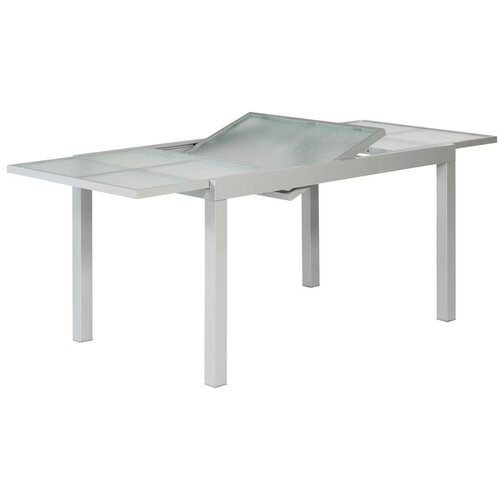 Gardenson Raztegljiva Vrtna Miza Ambia, Steklo, Aluminij, 120-180x90 Slike