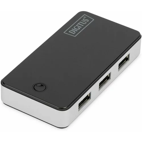 Digitus Hub USB 3.0 4xA +AC adapter črn DA-70231
