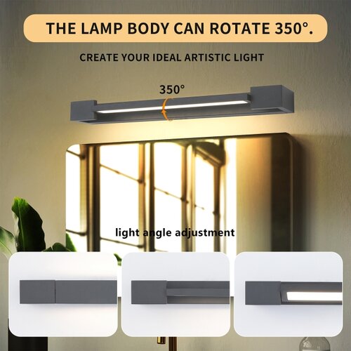  Brilagi - LED kupatilsko osvetljenje za ogledalo AQUA LINE LED/12W/230V 45 cm IP44 antracit Slike