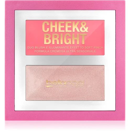 bellaoggi Cheek & Bright rdečilo z osvetljevalcem odtenek Pink Shy 5 g