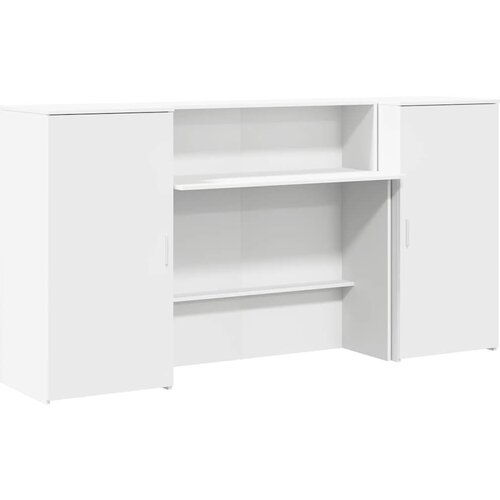 Maison Chic Sprejemna miza - Računalniška miza - pisarniška miza bela 200x50x103,5 cm inženirski les, (21785040) Cene