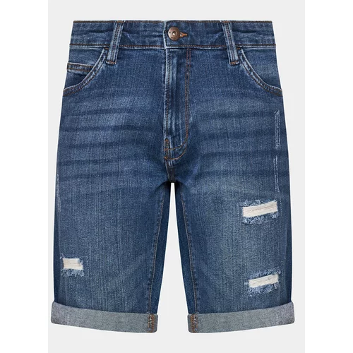 INDICODE Jeans kratke hlače Kaden Holes 70-104 Modra Regular Fit