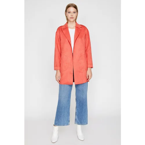 Koton Trench Coat - Pink - Double-breasted