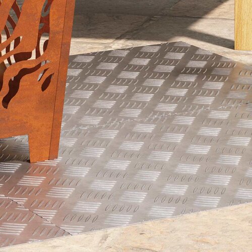  Stepenica Pravokutni 4 pcs Srebrno 80 x 50 cm Aluminij Slike