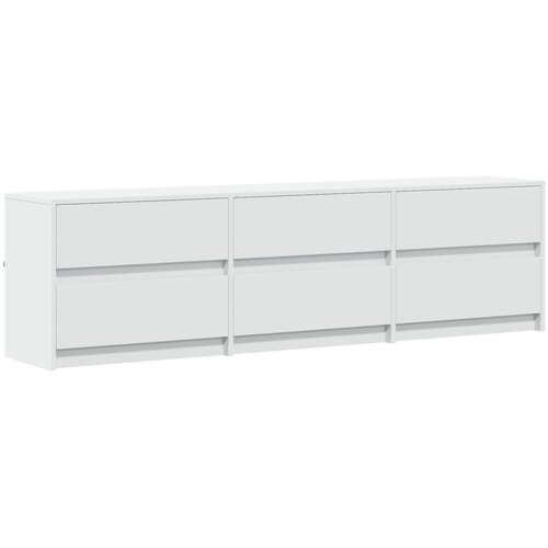  ormarić LED bijeli 180 x 34 x 50 cm od konstruiranog drva Slike
