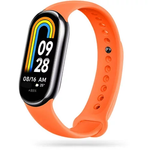 Silikonski pašček za uro Xiaomi Mi Band 8 - oranžen