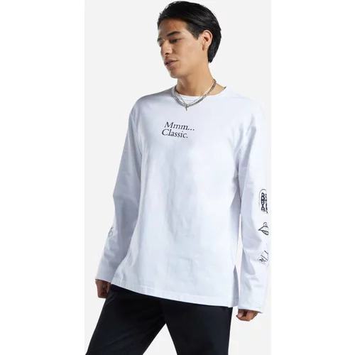 Reebok Classic Bombažna majica z dolgimi rokavi Skateboard Longsleeve Tee HT8175 bela barva