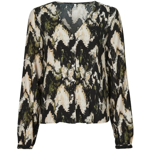 Only ONLJESSIE FR L/S BUTTON TOP CS PTM Crna Slike