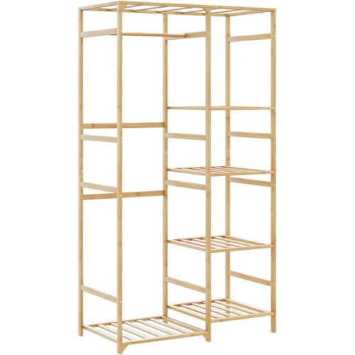  Stalak za odjeću s policama 100x50x184,5 cm bambus Slike