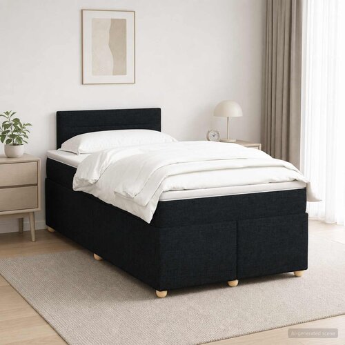  Boxspring krevet s madracem Crna 120 x 200 cm Tkanina Cene