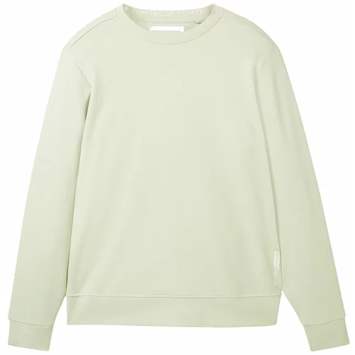 Tom Tailor Sweater majica pastelno zelena / bijela