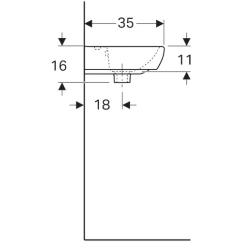 Geberit Selnova Square 45 lavabo za pranje ruku 500.322.01.1(7) Slike