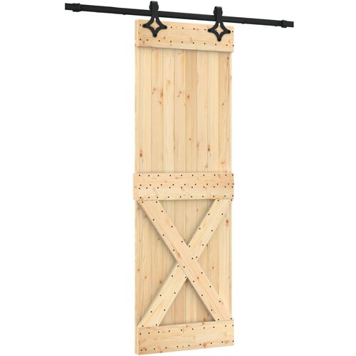 vidaXL Drsna vrata s kompletom vodil 70x210 cm trdna borovina, (20804548) Cene