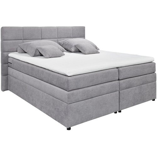 MID.YOU POSTELJA BOXSPRING 180 cm x 200 cm , svetlo siva Slike