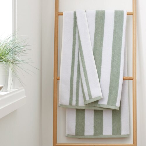 Bianca Bijeli/sivi pamučan ručnik 70x120 cm Stripe Jacquard – Cene