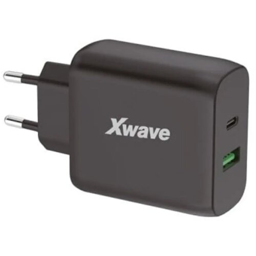 X Wave Punjač GaN45-AC USB-A+USB-C crni Slike