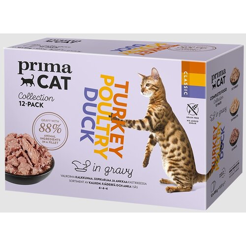 Prima sos za mačke Multipack in gravy - Poultry mix 12x85g Slike