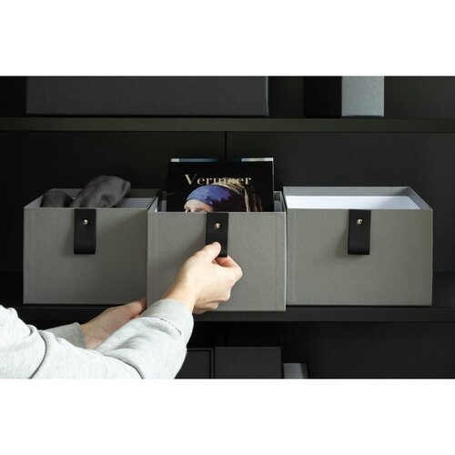Bigso Sive kartonaste &amp;scaron;katle za shranjevanje v kompletu 3 ks 20,5x29,5x14,5 cm Aston Paper Laminate &amp;ndash; Slike