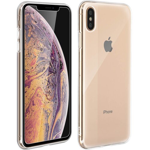 AVIZAR Za&amp;scaron;citni paket - Etui s filmom iz silikonskega gela iz kaljenega stekla - prozoren str. Apple iPhone XS Max, (20615743) Slike
