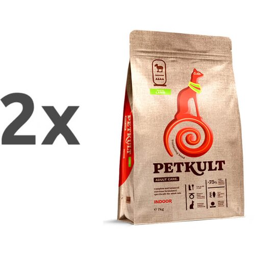 Petkult Cat Adult Care Indoor - jagnjetina 2 x 7 kg Cene