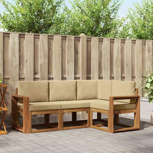  Set vanjskih sofa 4 kom. Prirodna i bež Smeđa 191,5 x 132,5 x 73 cm Cene