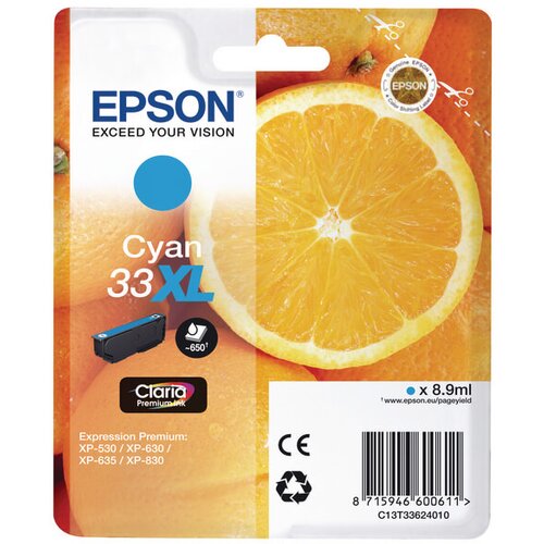  Kartuša Epson 33 C XL (C13T33624010) modra/cyan - original Cene