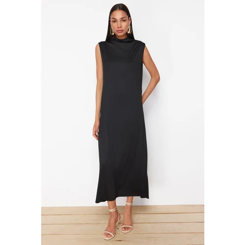 Trendyol Black Plain Knitted Diving/Scuba Underwear Dress