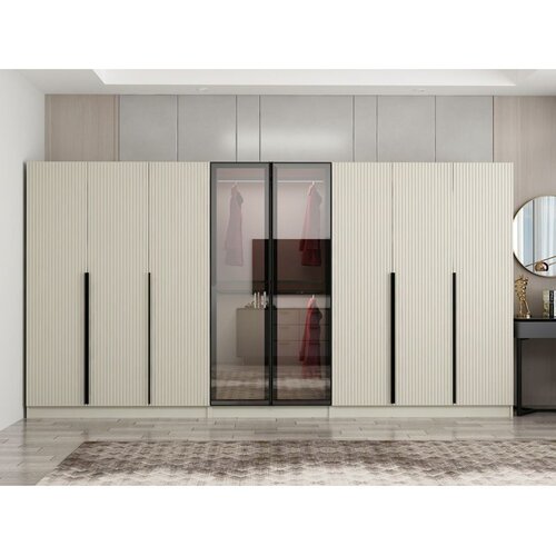 Hanah home ormar sa reflektujućim staklom Nisa 20625, 360 cm, pe&amp;scaron;čar Slike
