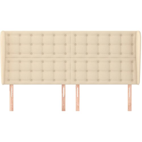  Uzglavlje s u&amp;scaron;ima krem 203x23x118/128 cm od tkanine Slike