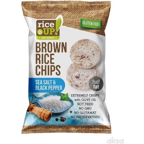 Rice Up čips od pirinča morska so i crni biber gf 60g Cene