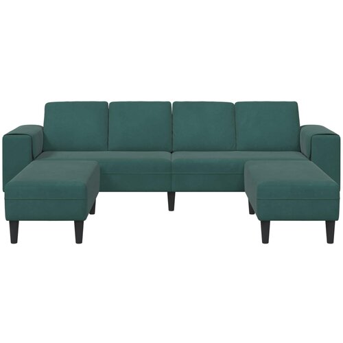  Kauč za dnevni boravak 3 pcs Tamnozelena 250 x 188 x 76 cm Slike