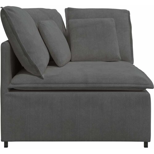 Modularna sofa Kutni modul s jastucima tamno siva 100 cm Slike