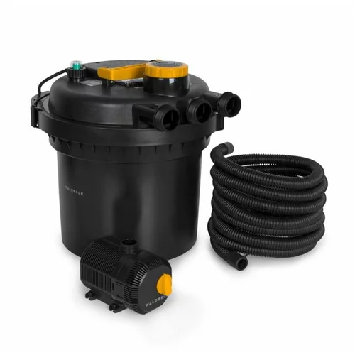 Waldbeck Aquaklar, set tlačnog filtera za jezerce, 11W UV-C čistač, 35W pumpa, 5 m crijevo, set