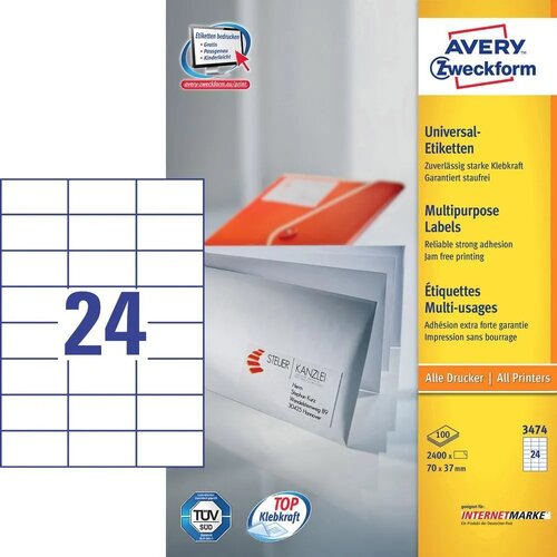 Avery Zweckform Univerzalne etikete 70 x 37 mm, 100/1 Cene